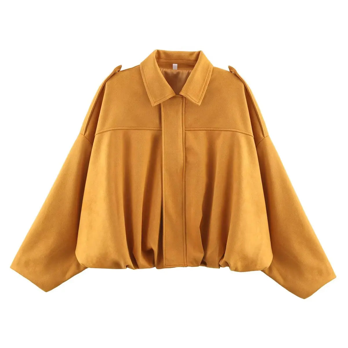 Vintage Women Green Oversize Bomber Jackets 2025 Fashion Ladies Elegant Loose Soft Outfits Jacket for Party Female Chic Clothes